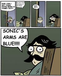 We won't have that game in this house GET SONIC BOOM WHEN IT COMES OUT? WHY NOT? 0罔 SONIC'S ARMS ARE BLUE!l!!