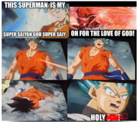 THIS SUPERMAN ISMY SUPER SAIYANGOD SUPER SAIY- OH FOR THE LOVE OF GOD!