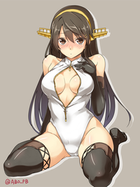 フロントジッパー競泳水着の榛名ちゃん Created by "@ABO_FB":https://twitter.com/ABO_FB (ABO) via "Twitter":https://twitter.com/ABO_FB/status/573844938875539456/
