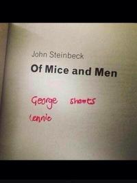 John Steinbeck Of Mice and Men George Shests ennie