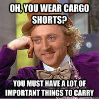 Cargo shorts cheap funny