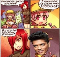 does bruno mars is gay meme setup