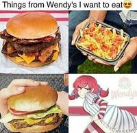 Things from Wendy's I want to eat Nendy