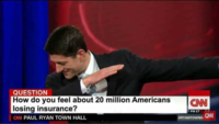 QUESTION How do you feel about 20 million AmericansCN losing insurance? CN PAUL RYAN TOWN HALL 7 PM ET CAN