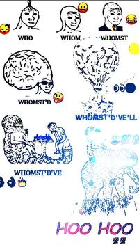 WHO WHOM WHOMST WHOMST'D WHOMST'DVE text font organism