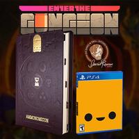 Get a whole lotsa guns. Shoot the past. Sounds like a good time. 
Coming Soon! The Enter the Gungeon Reserve! 
PS4: Sequentially numbered. Advanced Gungeons and Draguns. Reversible Jacket Artwork. 
Ammonomicon: Hardcover 224 page. Sequentially numbered. Looks real nice.