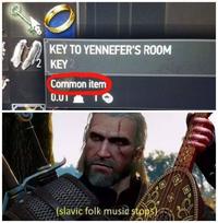 KEY TO YENNEFER'S ROOM 2 KEY Common item slavic folk musia stops