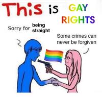 This GAY S is RIGHTS Sorry for straight being Some crimes can never be forgiven