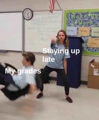 up late