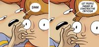 LET PEOPLE ENGAGE IN CONSTRUCTIVE CRITICISM SHHH ADAMTOTS