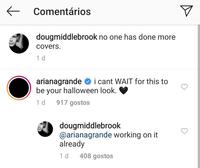 Comentários dougmiddlebrook no one has done more COvers 1 d arianagrande be your halloween look. i cant WAIT for this to 1 d 917 gostos dougmiddlebrook @arianagrande working on it already 408 gostos 1 d