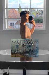 we need to put out the f------ amazon rainforest fires before we all f------ die