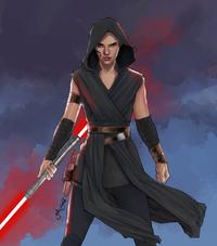 I had a spare few minutes so i repainted a Rey Illustration,   Welcome Dark Rey. 