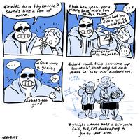 "headcanon sans just got frisk to go in his place" - captainkonot