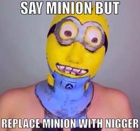 SAY MINION BUT REPLACE MINION WITH N-----