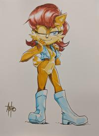 Never forgetting about her or the Freedom Fighters. Drawn as a Commission by one of the official artist's for the IDW Sonic Comics. Dude was also an artist for the Archie Sonic Comics and it's great he was kept on staff even after the series ended abruptly. 