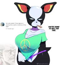 No Lube replied: "Draw Iggy as a dummy thicc waifu in memory of this YOU'RE GOING TO HELL FOR THIS. fight" 27 minutes ago @ScrubForWork