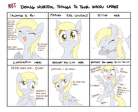 NOT NOT WAIFU CHART DOING HURTFL THINGS To YoUR TALKING T0 Her MAKING EYE CONTALT PETTING HER And then she said, "So your sister's name is Dinky? Окау, what kind of muffins do you want at her party?" And I said, "Oatmeal, maybe?" So she said, "Oatmeal? Are you Crazy?" COMplimenting HER SAYING You Love HER SAYING You WANT TO oet Mareied w-WHOA! Married?! M-My eyes are... Cute? Love me...? Oh wow... 1-1 dunno! I-I love you No-.. Wait, yesi! Actually, no-.. W-Wait, I too... I-1 mean... Nopony's ever said that to me before... mean... Ummm... Wow...