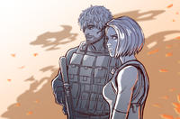 Jill Valentine and Carlos Oliviera