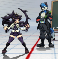 His shadow is now correctly attached to his feet. You're welcome. :^)