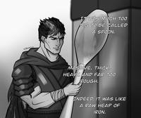 IT WAS MUCH TOO BIG TO BE CALLED A SPOON. @APEXARTSIG MASSIVE, THICK, HEAVY, AND FAR TOO ROUGH. INDEED, IT WAS LIKE A RAW HEAP OF IRON.