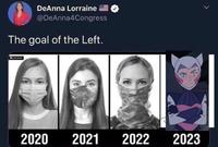 DeAnna Lorraine @DeAnna4Congress The goal of the Left. 2020 2021 2022 2023