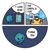 THE I LOOK EARTH IS HUGE FLAT WAKE UP SAFELY ENDANGERED WEBTOON THANK YOU