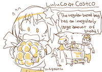 Lulucoat Costco Theregular bread bag has an iregularly (arge amount of bread! imagodesu