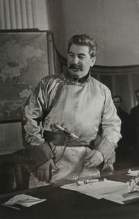 Stalin wearing Mongolian Attire