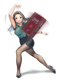 Anime Girl Throwing Book of Psalms 