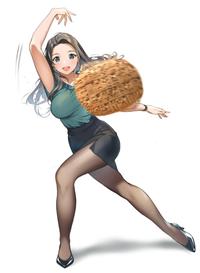 Anime Girl Throwing Sumerian Cuneiform Tablet