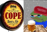 Drink MAKE AMERICA GREAT AGAIN Bld Fashioned СОРЕ Beer& Ale COD TES GOOD HAEDS GOOD FOOD GOOD