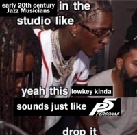early 20th century in the Jaźz Musicians studio like yeah this lowkey kinda sounds just like PERSONA5 drop it