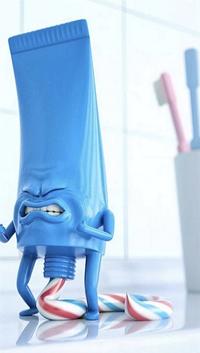 shitting toothpaste