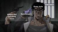 Every JoJo Villains and Speedwagon evil stand users Joseph Joestar Jotaro Kujo Cartoon Screenshot