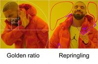 Golden ratio Repringling