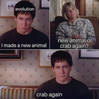 evolution new animal or crab again? I made a new animal crab again