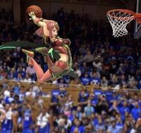 Super Smash Bros. Ultimate Basketball Photograph Sports equipment Muscle Basketball hoop Field house Blue Toy Basketball moves Player Ball Fan Competition event Championship Sports Basketball player Crowd Fun Tournament