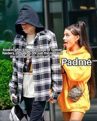 Temp Anakin after killing avillage of Tusken Raiders, including not just the men-but the womenand childrentoo Padmé ORIA DEL GR