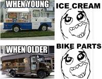 WHEN YOUNG ICE CREAM WHEN OLDER BIKE PARTS AICE ups Powide Serrices