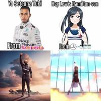 Yo Setsuna Yuki Hey Lewis Hamilton-san TRONAS Niigisski H Schoololclub From FromO AMG PETONAS FORIAAA ONE TEATA PETRONAS SPSON