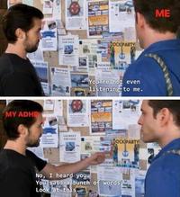 MEARS POINT ME SAILBOAT FOR SALE DOCK PARTY BYOB MOORE SLIP WESTSIOR You re not even listening to me. MY ADHD SAILROAT FOR SALE DOCK PARTY BYOB ROOR SLIP 26 No, I heard you, You said a bunch of words Look at this.