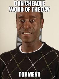 DON CHEADLE WORD OF THE DAY TORMENT