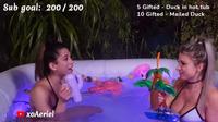 Sub goal: 200 / 200 5 Gifted - Duck in hot tub 10 Gifted - Mailed Duck XoAeriel