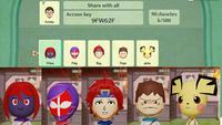 Share with all Access key Mii characters 9FW62F 6/500 Archdan Prima Poly Roy Popo pichu 014 / 10 028 / 023 / 100 016 / 11 026 / 100