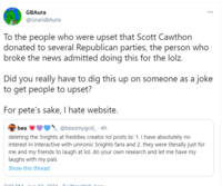 To clarify, the donations are real but the OG post is supposedly a joke.