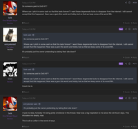 Today at 5:24 PM < ņ #369 So someone paid to DoS KF? Where can I pitch in some cash so that this lasts forever? I want these degenerate f---- to disappear from the internet. I still cannot accept that this happened. Near was a gem this world and hobby lost so that we keep some of its worst filth. Seik One Winged Slayer Member O Report 1 Quote Reply Today at 5:30 PM New < 口 #370 Seik said: O So someone paid to DoS KF? entrydenied Where can I pitch in some cash so that this lasts forever? I want these degenerate f---- to disappear from the internet. I sill cannot The Fallen accept that this happened. Near was a gem this world and hobby lost so that we keep some of its worst filth. Не/Him It's probably just the owner pretending by taking their site down? O Report 11 Quote Reply Today at 5:31 PM < ņ #371 New Seik said: O So someone paid to DoS KF? Cron Where can I pitch in some cash so that this lasts forever? I want these degenerate f---- to disappear from the internet. I till cannot Member accept that this happened. Near was a gem this world and hobby lost so that we keep some of its worst filth. Count me in. O Report 1 Quote Reply Today at 5:32 PM < ņ #372 New entrydenied said: O It's probably just the owner pretending by taking their site down? I have no idea, honestly l'm being pretty emotional in this thread. Near was a big inspiration to me since the old forum days. This infuriates me deeply, man. Seik One Winged Slayer Member This is all so unfair in the worst of ways. O Report 9 Quote Reply