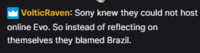 Context is that Latin America's stream of their GG Strive top 8 got screwed over due to network issues, and they couldn't stream a lot fo it. Some people blame how Mexico got lumped into it despite being closer to NA and that SA players were in it and the general issue of managing a large region for those tournaments as well as due to distances and potential connection issues, other blame the game's specating mode for the issues due to said network issues and desyncs.