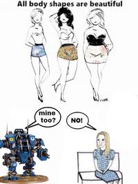 All body shapes are beautiful mine too? NO! II