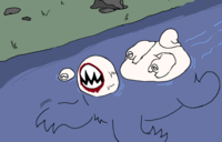 Mama Shambler Swimming With Her Shamblings
